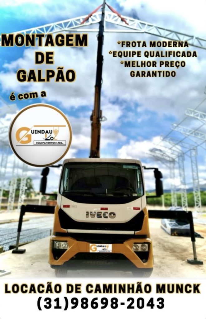 Montagem galpão com munck , içamento treliça e estrutura metalica
